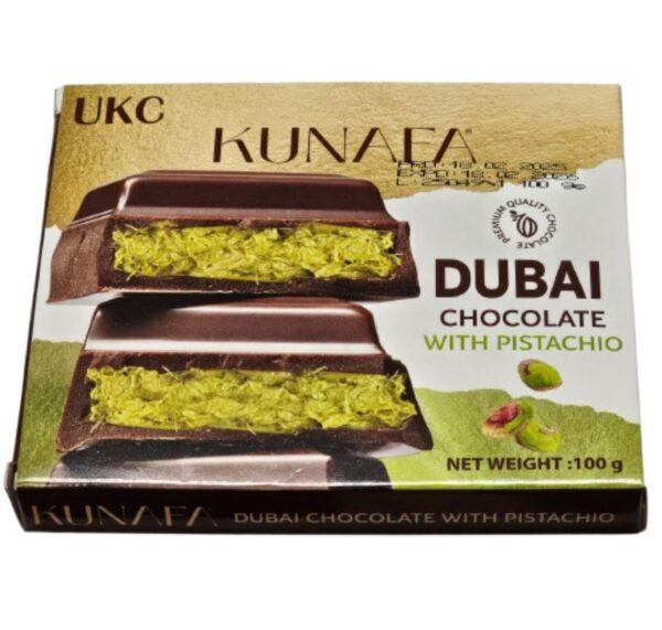 Dubai Chocolate Kunafa Pistachio Bar