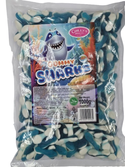 Crillys Blue Sharks Gummies - 1KG