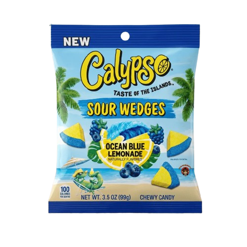 Calypso Sour Wedges - Ocean Blue Lemonade 127g